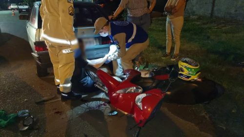 Casal fica ferido em acidente no Esmeralda