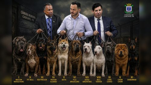 Projeto de lei propõe regras mais rígidas para circulação de cães considerados perigosos em Cascavel