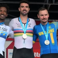 Imagem referente a Lauro Chaman é ouro em etapa a Copa do Mundo de ciclismo de estrada