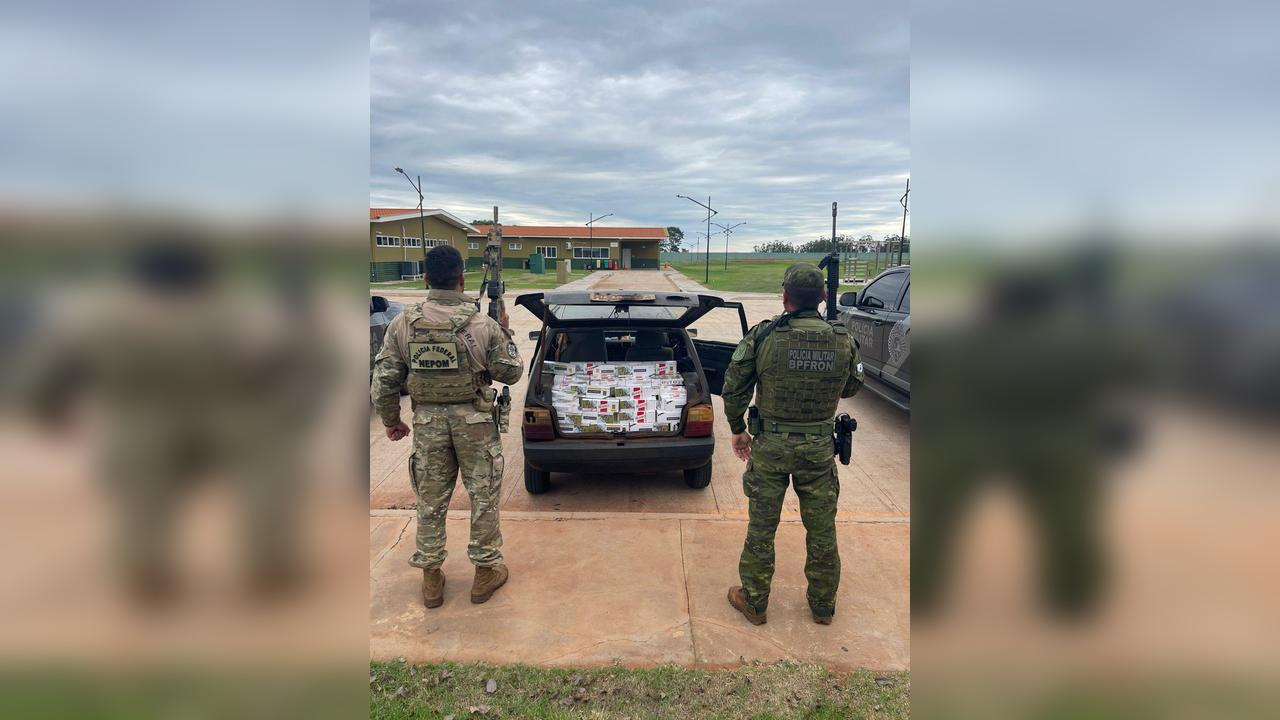 Polícia Federal e BPFRON apreendem carga de cigarros contrabandeados em Terra Roxa