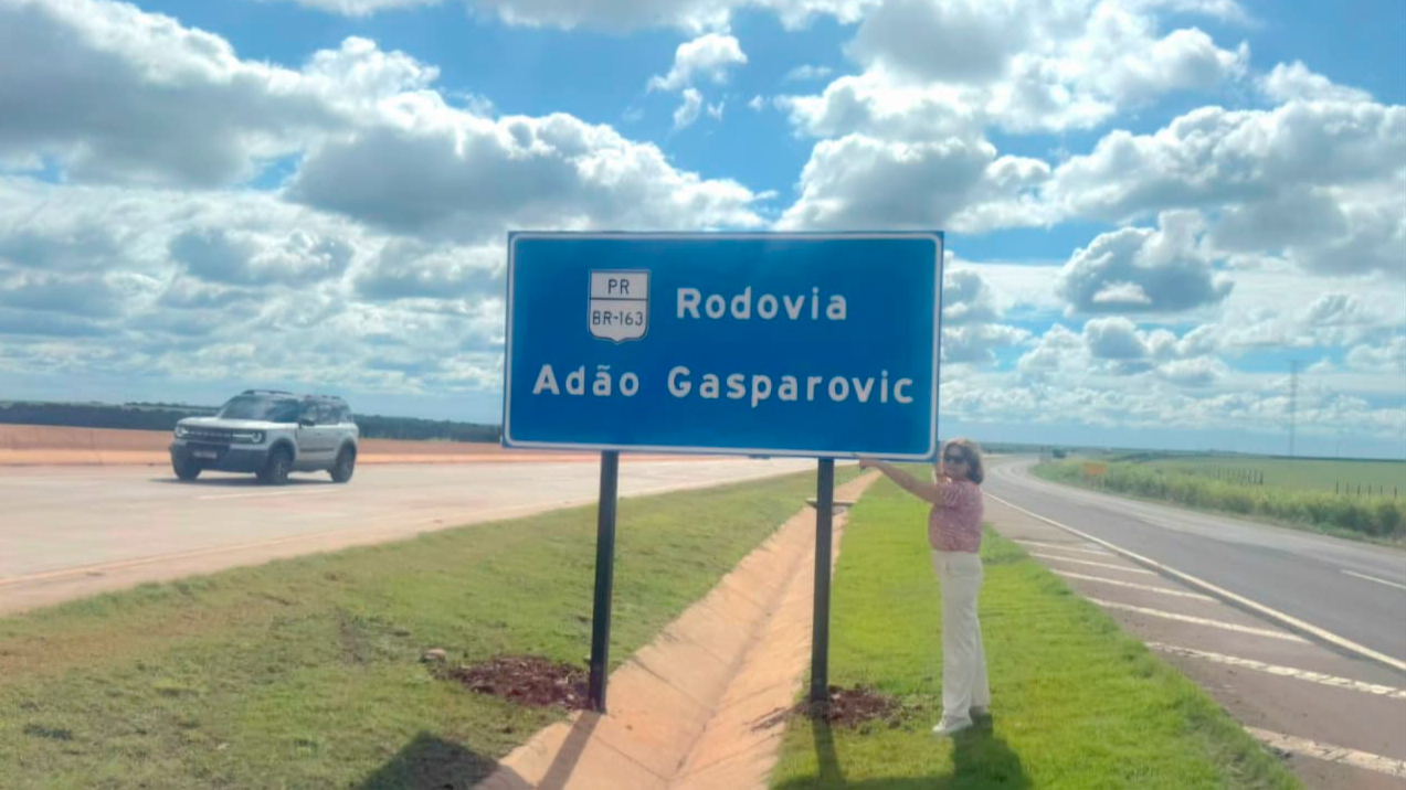 Rodovia em Cascavel recebe nome de Adão Gasparovic em homenagem póstuma após 20 anos de espera