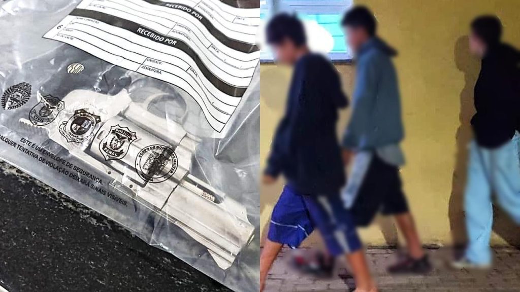 Menina de 12 anos e três adolescentes de 15 são apreendidos após roubo de Gol com simulacro e vítima amarrada