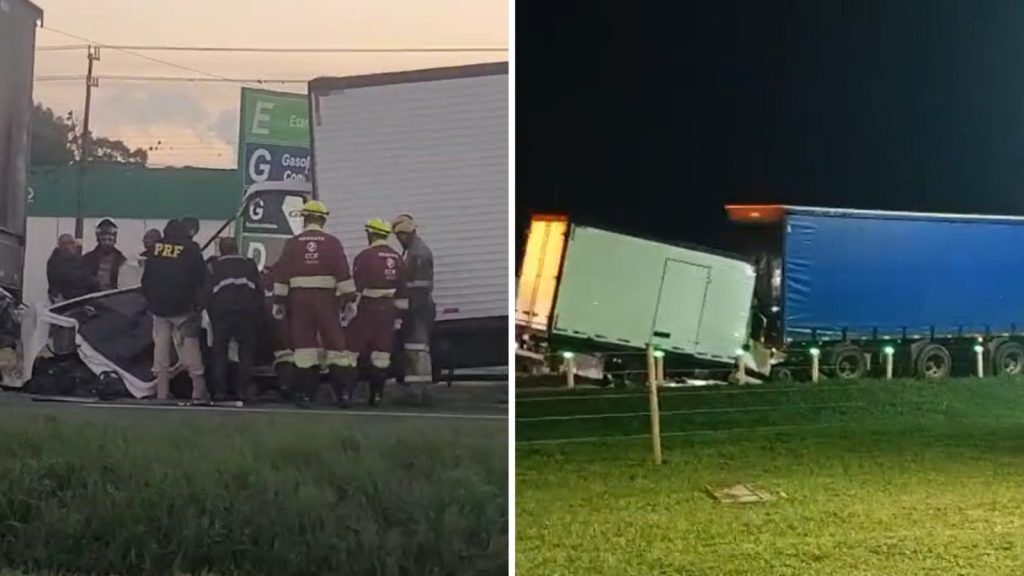 Acidente grave entre caminhões deixa um morto na BR-376