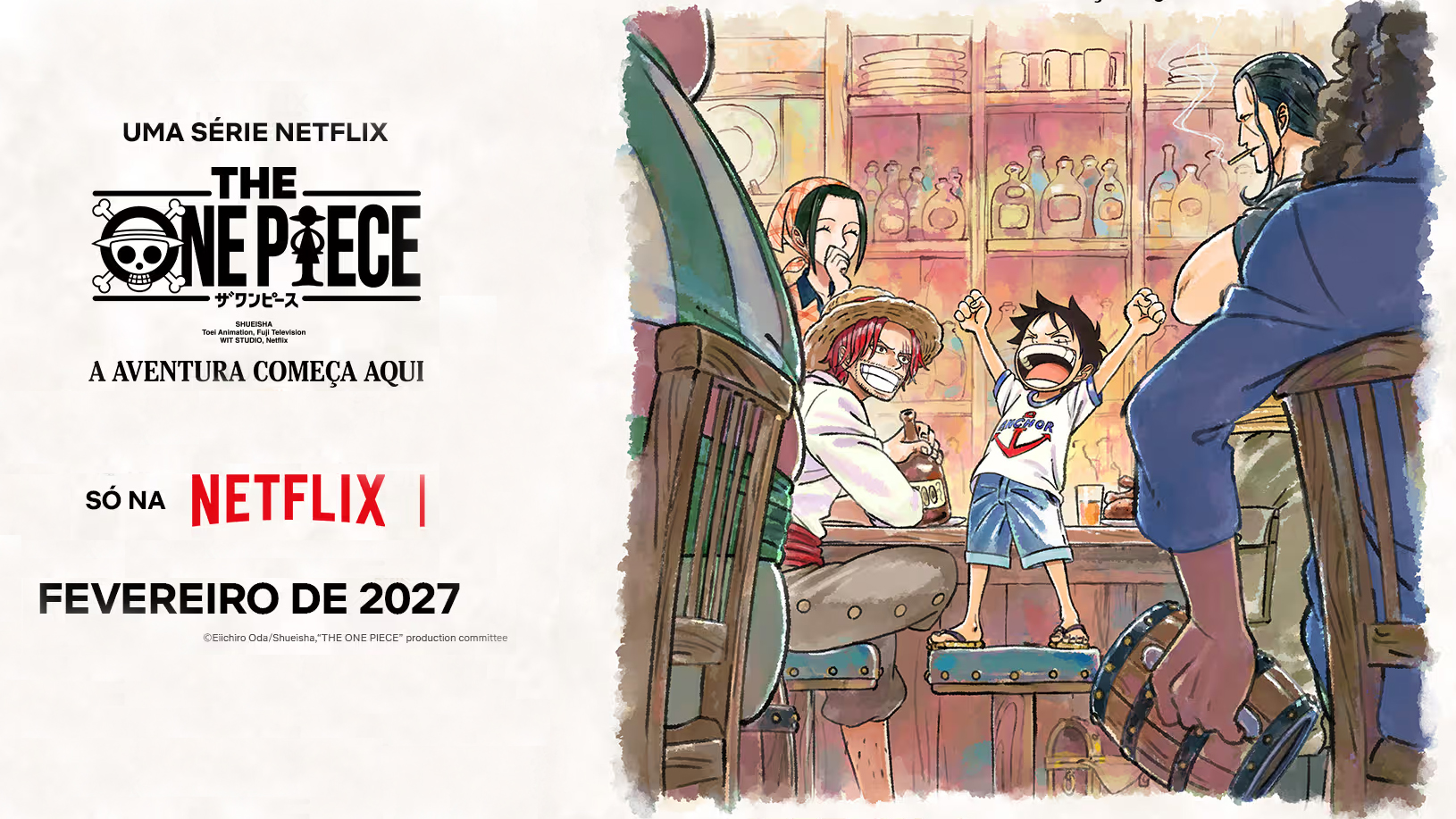 Remake de One Piece ganha pôster oficial e previsão de estreia na Netflix Imagem referente a Remake de One Piece ganha pôster oficial e previsão de estreia na Netflix