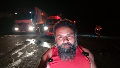 Imagem referente a Motorista de caminhão relata acidente grave na BR-277 em Cascavel