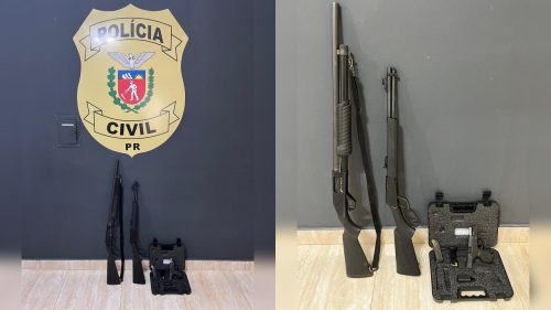 Polícia Civil apreende arsenal com investigado por violência doméstica em Cascavel Polícia Civil apreende arsenal com investigado por violência doméstica em Cascavel