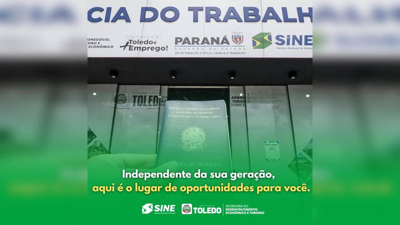 Toledo tem oportunidades para diferentes gerações e áreas profissionais nesta quinta-feira Imagem referente a Toledo tem oportunidades para diferentes gerações e áreas profissionais nesta quinta-feira