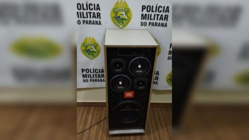 PM apreende caixa de som após denúncia de perturbação do sossego
