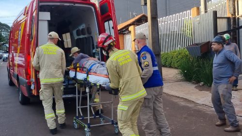 Operário cai de escadaria de três metros e precisa de ABTR para ser resgatado