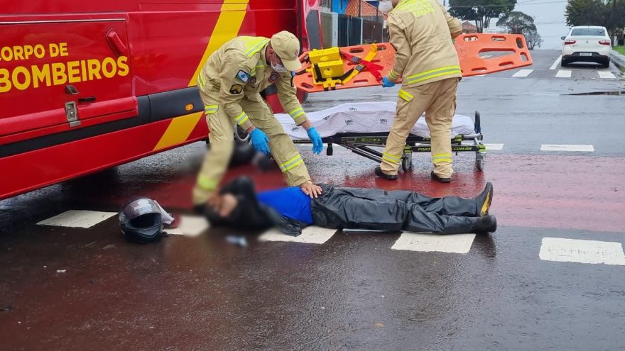 Acidente de trânsito no Maria Luiza deixa motociclista ferido
