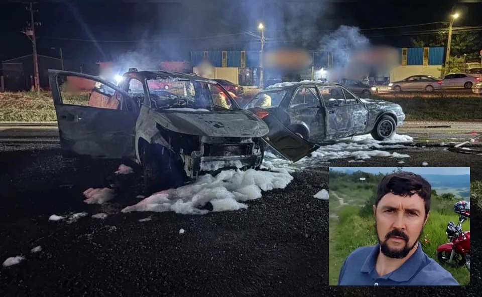 Motorista morre após sofrer queimaduras graves em acidente com três veículos na PR-466 Imagem referente a Motorista morre após sofrer queimaduras graves em acidente com três veículos na PR-466