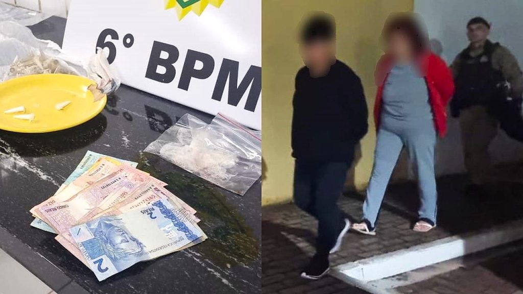 Abordagem policial termina com apreensão de drogas, celulares, dinheiro e duas Senhoras detidas Abordagem policial termina com apreensão de drogas, celulares, dinheiro e duas Senhoras detidas
