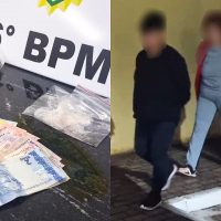 Imagem referente a Abordagem policial termina com apreensão de drogas, celulares, dinheiro e duas Senhoras detidas
