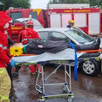 Imagem referente a Mulher é socorrida após acidente entre Fiesta e Pulse Abarth no Centro de Cascavel