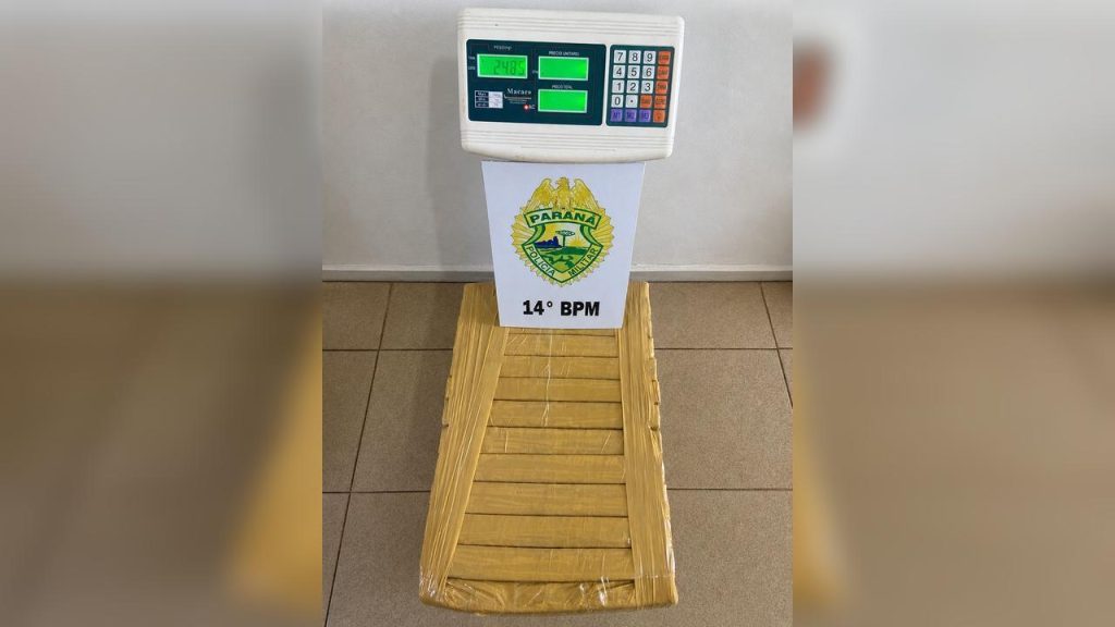 Polícia Militar apreende quase 25 quilos de maconha em hotel de Medianeira