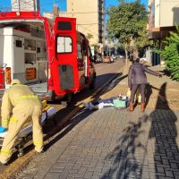 Imagem referente a Mulher fica ferida em acidente na Rua Paraná, no Centro