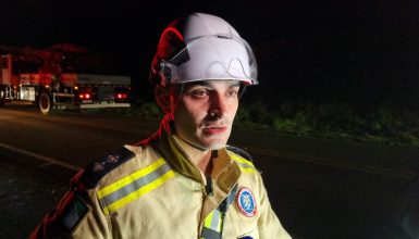 Colisão frontal: Tenente dos Bombeiros detalha grave acidente com gestante na PR-180 Imagem referente a Colisão frontal: Tenente dos Bombeiros detalha grave acidente com gestante na PR-180