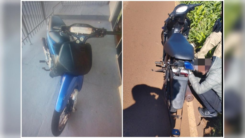 Motocicleta sem placa e com licenciamento vencido é apreendida pela PM em Cascavel