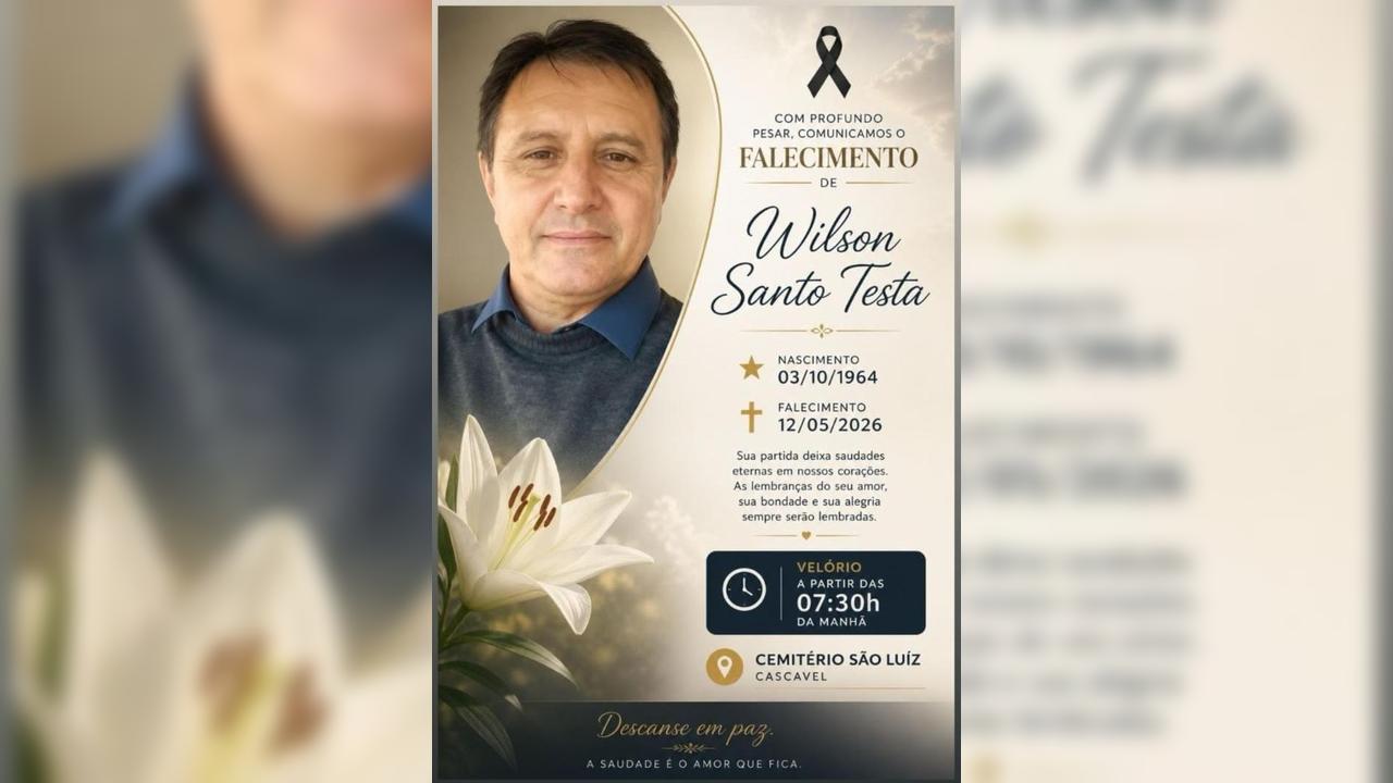 Falece empresário cascavelense Wilson Santo Testa Falece empresário cascavelense Wilson Santo Testa