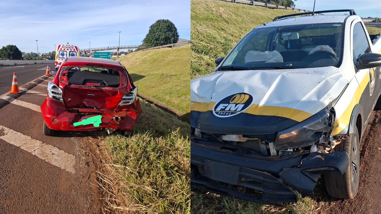 Passageira fica ferida após colisão traseira na PRc-467, em Cascavel Passageira fica ferida após colisão traseira na PRc-467, em Cascavel