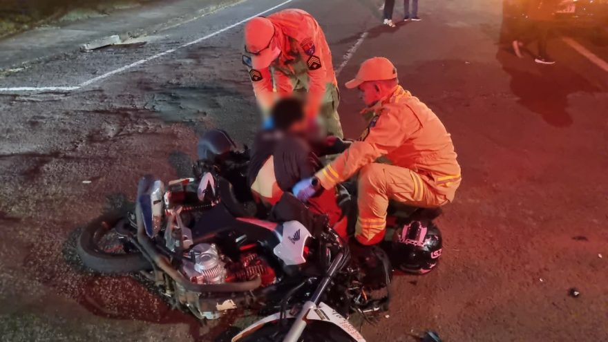 Motociclista fica ferido em acidente no Parque São Paulo