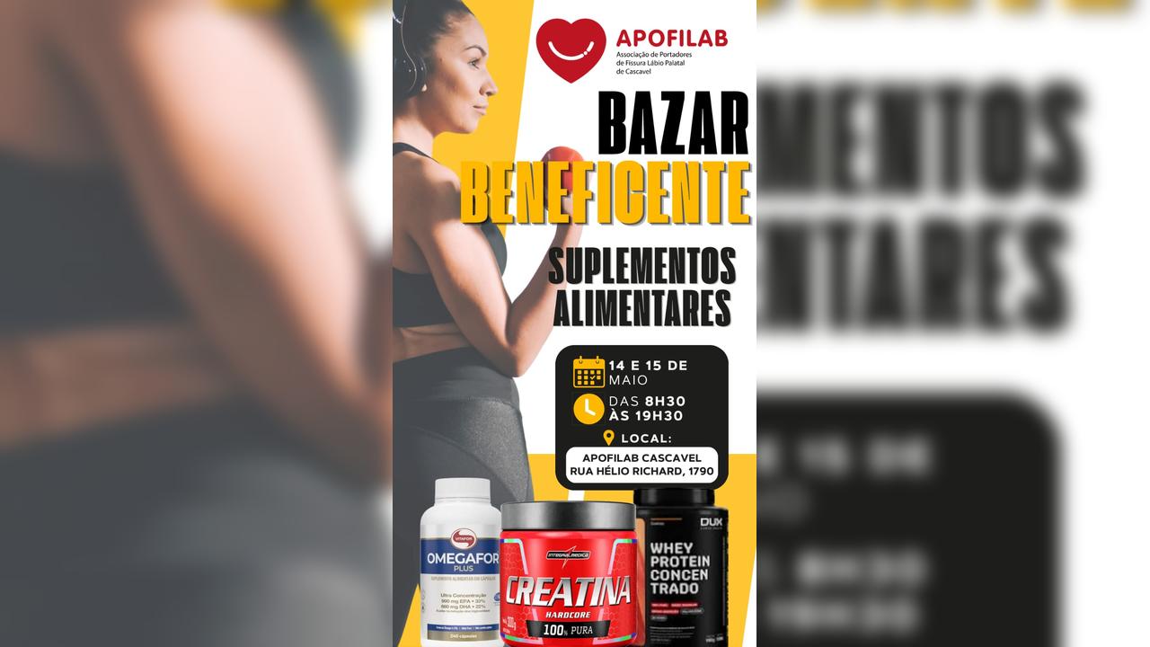 Apofilab realiza bazar de suplementos nesta quinta e sexta-feira em Cascavel