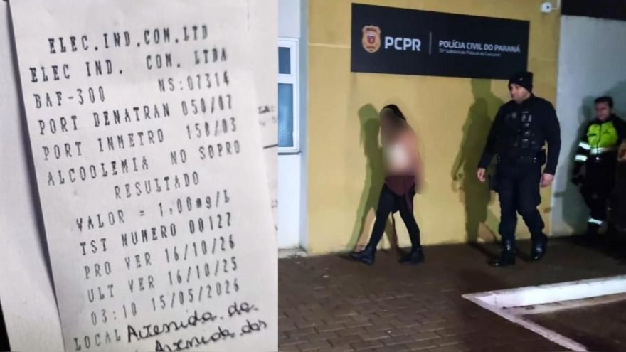 Teste do bafômetro aponta 1,00 mg/l e motorista é detida pela GM em Cascavel