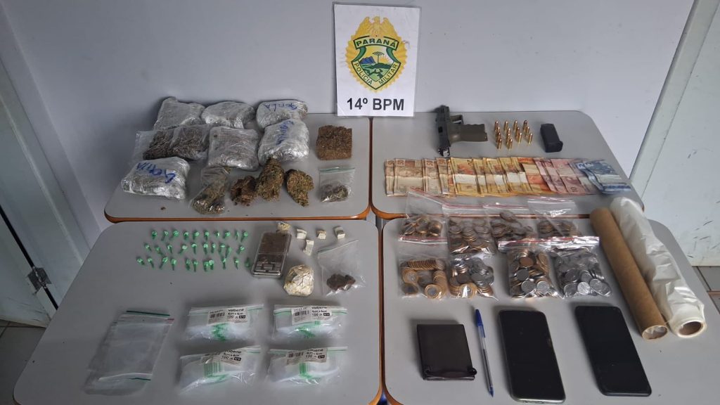 Homem é preso por tráfico de drogas e posse de arma no Jardim Morenita, em Foz do Iguaçu