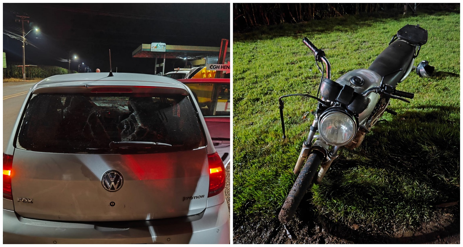 Motociclista fica ferido colisão traseira na PR-491, em Marechal Rondon Motociclista fica ferido colisão traseira na PR-491, em Marechal Rondon