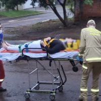 Imagem referente a Mulher é socorrida após cair de escada em residência no Cancelli