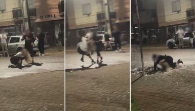 Imagem referente a Mulheres vão parar na lama durante briga no Centro de Cascavel