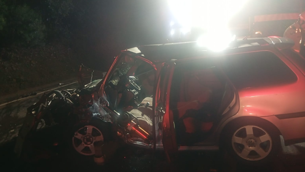 Três pessoas ficam feridas em colisão frontal na PR-483, em Francisco Beltrão