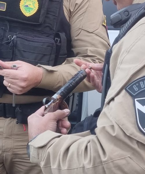 Imagem referente a Veja arma que menino de 14 anos foi baleado pelo irmão no Cascavel Velho