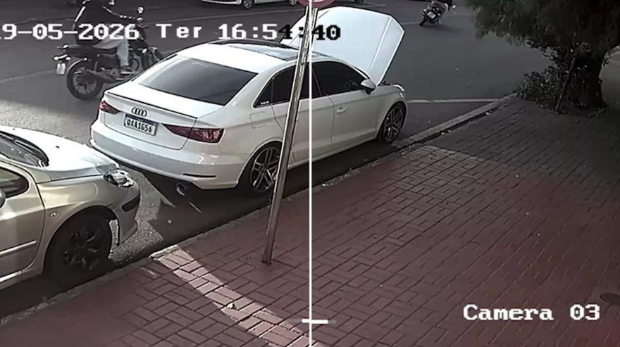 Vídeo mostra que motociclista caiu sozinho no Bairro Guarujá