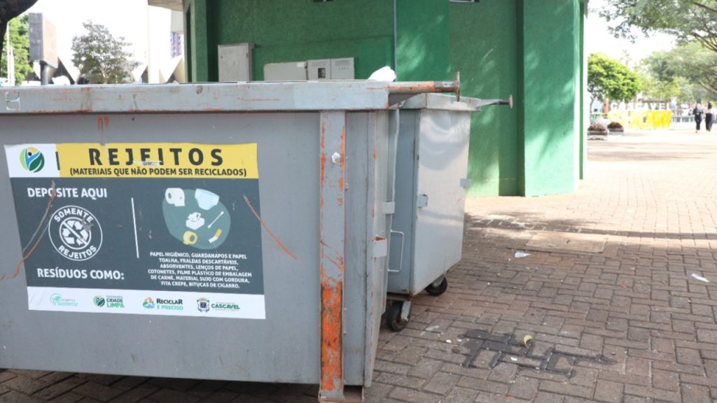 Coleta de recicláveis no Calçadão de Cascavel terá mudanças a partir de segunda-feira