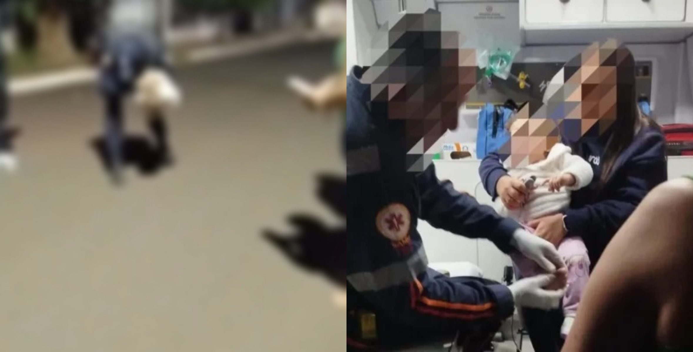 Veja o momento em que guardas municipais salvam criança de engasgamento
