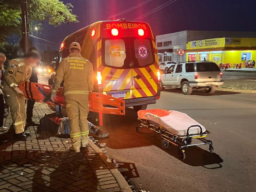 Ciclista de 40 anos fica ferido após acidente com carro na Avenida Piquiri
