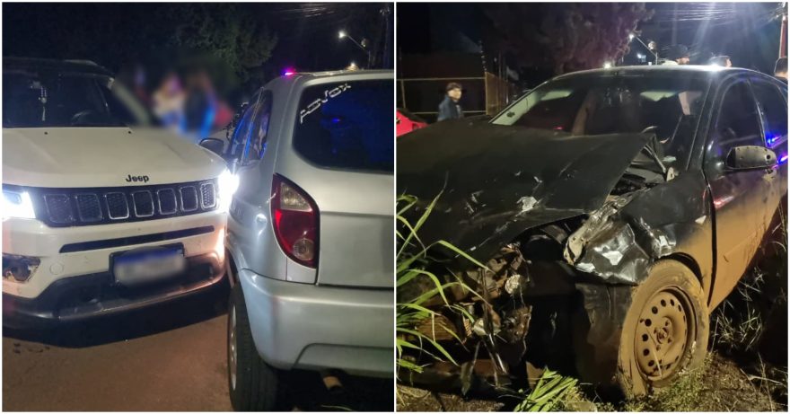 Mais um! Acidente com três carros movimenta região do Loteamento FAG em Cascavel