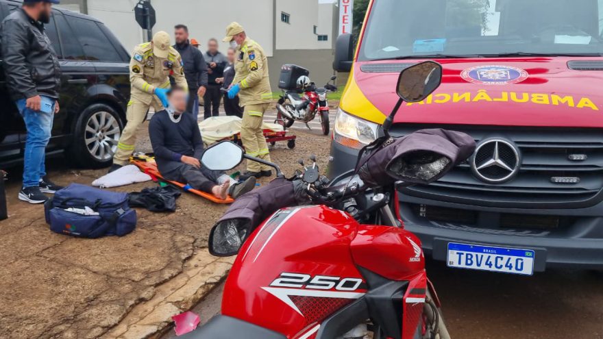 Acidente entre motocicletas deixa duas vítimas em Cascavel