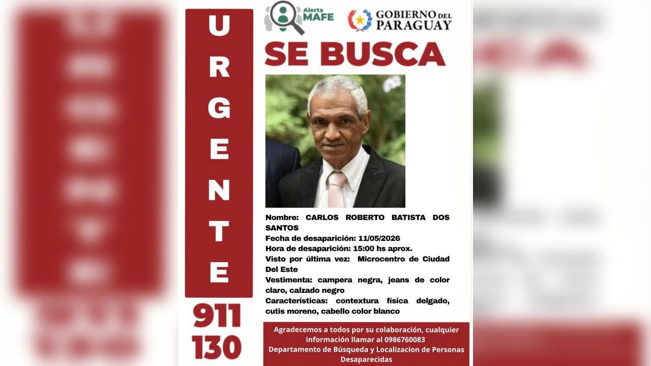 Brasileiro de 66 anos desaparece em Ciudad del Este e família pede ajuda para encontrá-lo