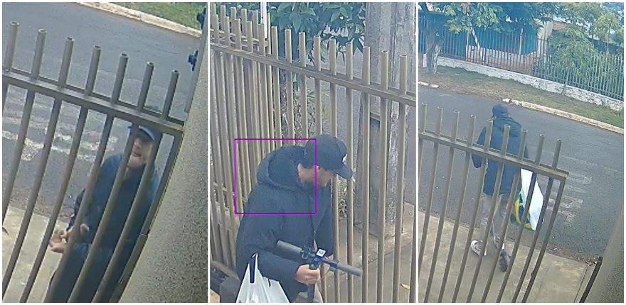 Câmera flagra invasor batendo palma, arrombando residência e fugindo até com as roupas da vítima