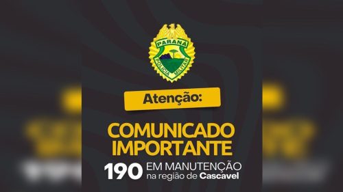 Polícia Militar divulga número alternativo após 190 ficar indisponível Imagem referente a Polícia Militar divulga número alternativo após 190 ficar indisponível