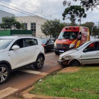 Imagem referente a Motorista bêbado bate Palio contra Sportage e vai parar na delegacia