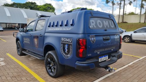 Celta furtado é recuperado pela ROMU da Guarda Municipal em Cascavel Imagem referente a Celta furtado é recuperado pela ROMU da Guarda Municipal em Cascavel