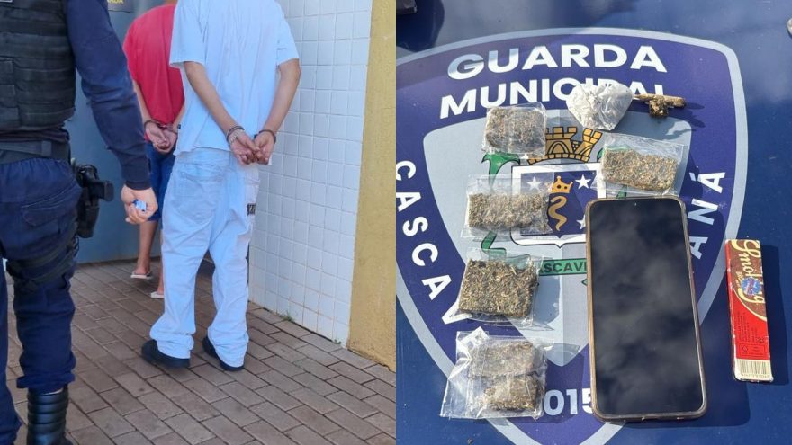 Guarda Municipal de Cascavel flagra jovens com drogas no calçadão na Região Norte