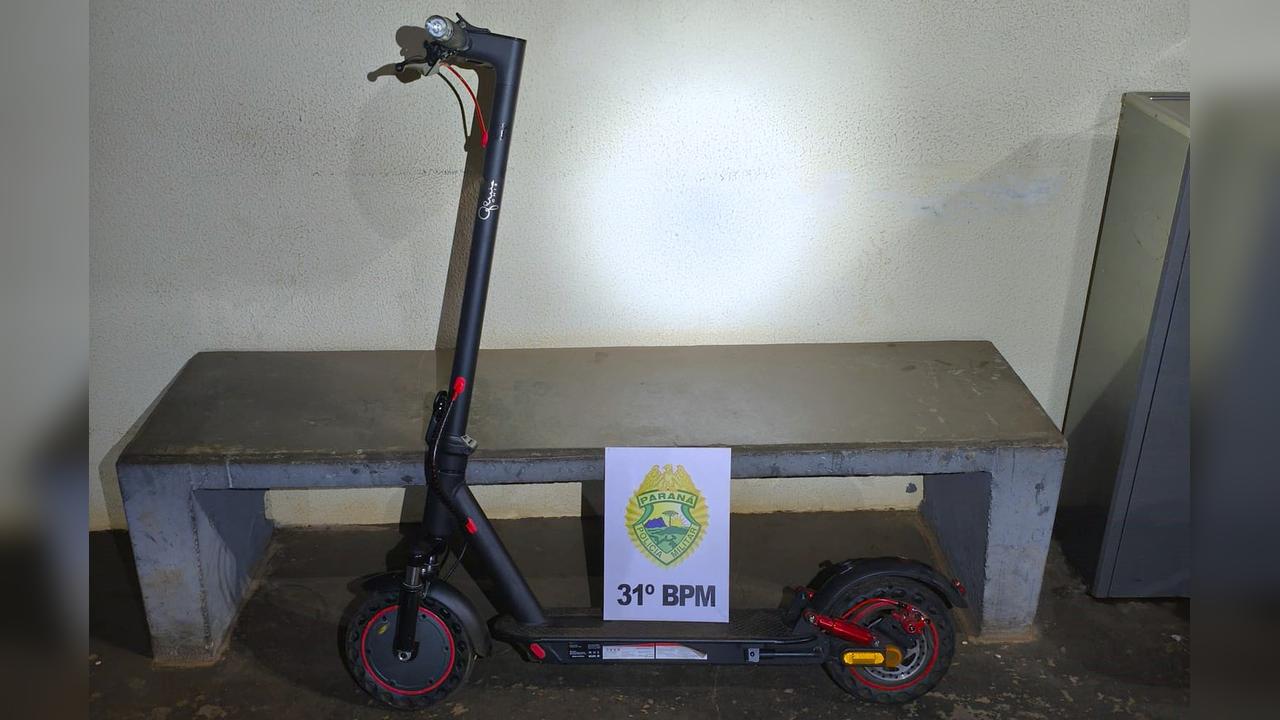 Suspeito invade residência, furta patinete e acaba preso pela Polícia Militar