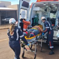 Imagem referente a Motociclista é socorrido ao sofrer queda no Florais do Paraná