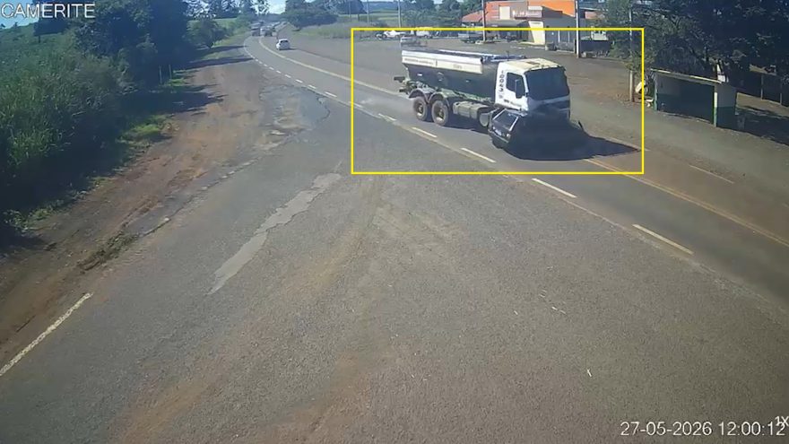 Câmera registra grave acidente que matou casal de idosos na BR-369