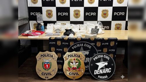 Polícia Civil fecha laboratório de cocaína em Cascavel durante operação interestadual Imagem referente a Polícia Civil fecha laboratório de cocaína em Cascavel durante operação interestadual
