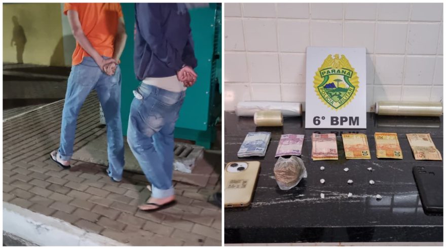 Choque prende dupla suspeita de tráfico em casa já conhecida por venda de drogas em Cascavel